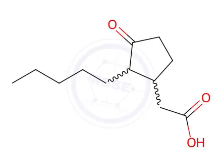 Chemical structure of (±)-9,10-Dihydrojasmonic acid