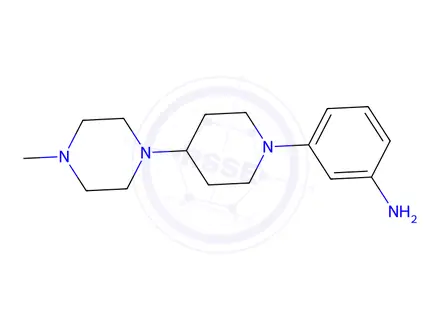Chemical structure of 3-(4-(4-Methylpiperazin-1-yl)piperidin-1-yl)aniline