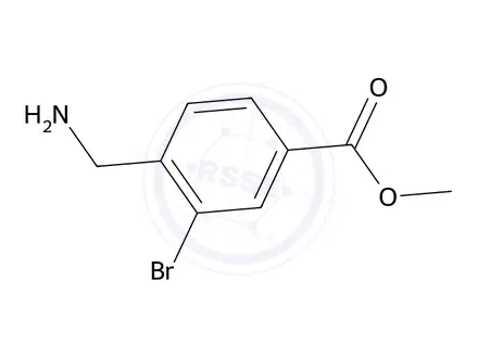Chemical structure of methyl 4-(aminomethyl)-3-bromobenzoate