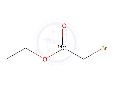 Chemical structure of ETHYL BROMOACETATE, [1-14C]