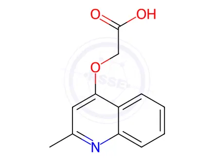 Chemical structure of (2-METHYL-QUINOLIN-4-YLOXY)-ACETIC ACID