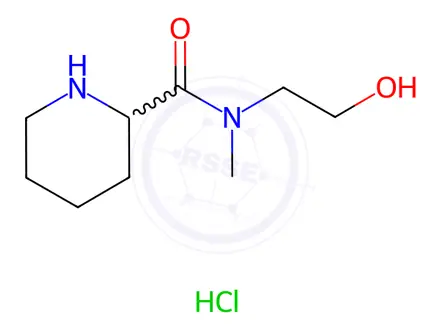 Chemical structure of N-(2-Hydroxyethyl)-N-methyl-2-piperidinecarboxamide hydrochloride