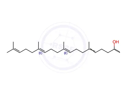 Chemical structure of (9E,13E)-Teprenone