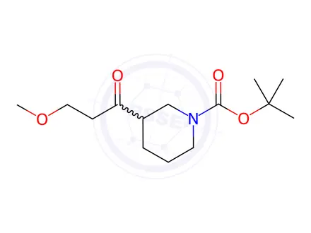 Chemical structure of tert-Butyl 3-(2-methoxyethyl carbonyl)piperidine-1-carboxylate