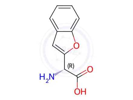 Chemical structure of (R)-2-Amino-2-(benzofuran-2-yl)acetic acid