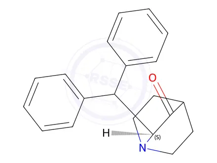 Chemical structure of (S)-2-Benzhydryl-1-Azabicyclo[2,2,2]octan-3-One