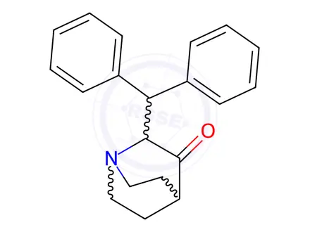 Chemical structure of 2-benzhydryl-3-quinuclidinone