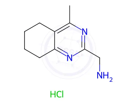 Chemical structure of 5,6,7,8-Tetrahydro-4-methyl-2-quinazolinemethanaminehydrochloride