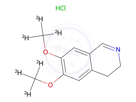 Chemical structure of 3,4-Dihydro-6,7-di(methoxy-d3)-Isoquinoline Hydrochloride