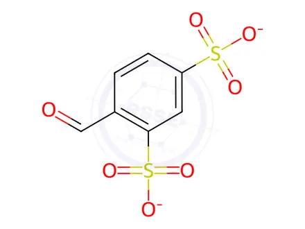Chemical structure of 4-FORMYL-1,3-BENZENEDISULFONIC ACID, DIS ODIUM SALT HYDRATE, 97%