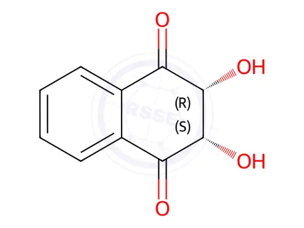 Chemical structure of 2,3-Dihydroxy-2,3-dihydronaphthalene-1,4-dione