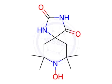 Chemical structure of rac-2,2,6,6-Tetramethylpiperidine-N-oxyl-4, 4-(5-spirohydantoin)