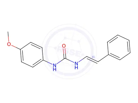 Chemical structure of (E)-1-(4-methoxyphenyl)-3-styrylurea