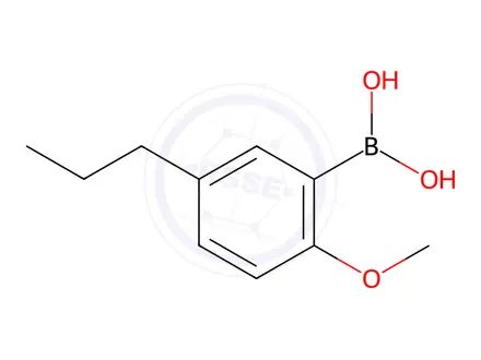 Chemical structure of (2-Methoxy-5-propylphenyl)boronic acid