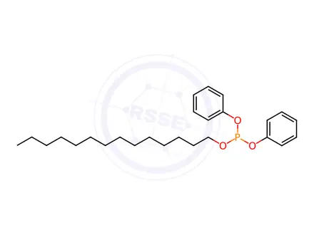 Chemical structure of diphenyl tetradecyl phosphite