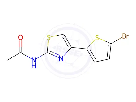 Chemical structure of N-[4-(5-bromo-2-thienyl)-2-thiazolyl]acetamide