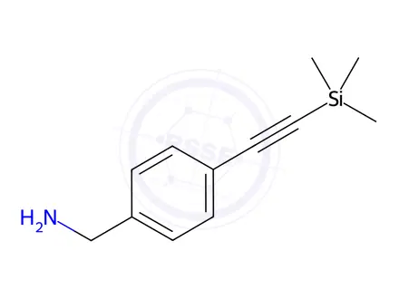 Chemical structure of (4-((Trimethylsilyl)ethynyl)phenyl)methanamine