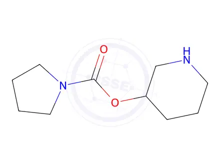 Chemical structure of piperidin-3-yl pyrrolidine-1-carboxylate