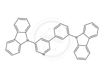 Chemical structure of 9-(5-(3-(9H-Carbazol-9-yl)phenyl)pyridin-3-yl)-9H-carbazole
