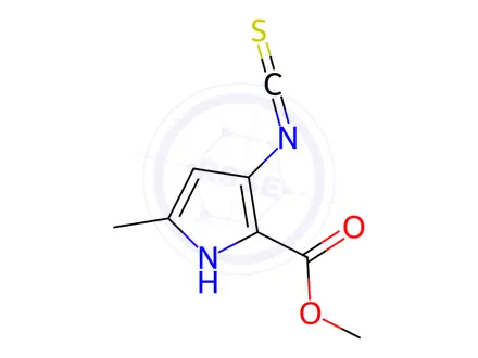 Chemical structure of methyl 3-isothiocyanato-5-methyl-1H-pyrrole-2-carboxylate