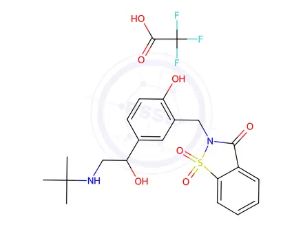 Chemical structure of Salbutamol Impurity 186 TFA