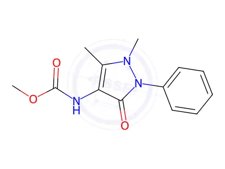 Chemical structure of 4-Aminoantipyrine N-Carbamic Acid Methyl Ester
