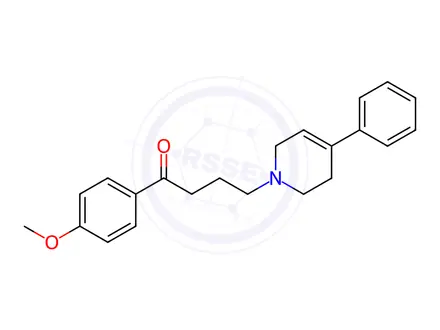 Chemical structure of 4-(3,6-Dihydro-4-phenylpyridin-1(2H)-yl)-1-(4-methoxyphenyl)-1-butanone