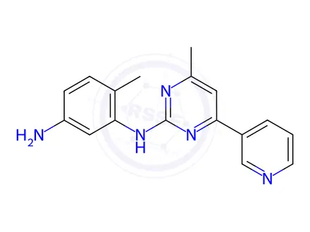 Chemical structure of 6-Methyl-N1-(4-methyl-6-(pyridin-3-yl)pyrimidin-2-yl)benzene-1,3-diamine