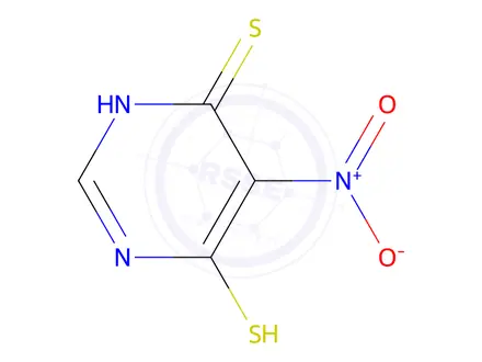 Chemical structure of 6-Mercapto-5-nitropyrimidine-4(1H)-thione