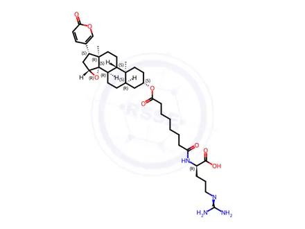 Chemical structure of 3-O-(Argininylsuberoyl)bufogenin