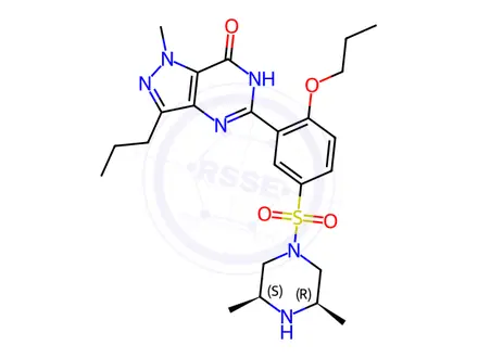 Chemical structure of Aildenafil-propoxyphenyl
