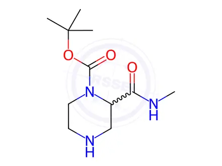 Chemical structure of Tert-butyl 2-(methylcarbamoyl)piperazine-1-carboxylate