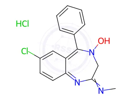 Chemical structure of Chlordiazepoxide hydrochloride-* psy (C1500000)