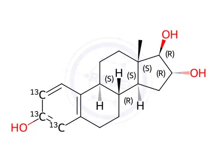 Chemical structure of Estriol-[13C3]