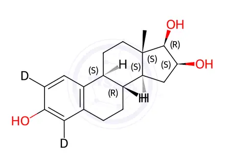Chemical structure of 16beta-Hydroxy-17beta-estradiol-2,4-[D2]