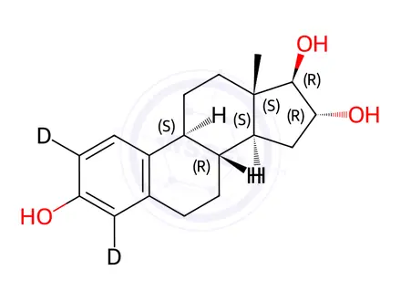 Chemical structure of Estriol-[D2]