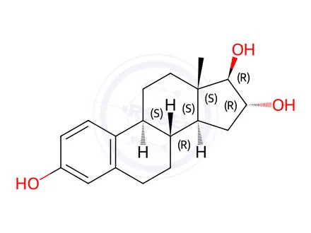 Chemical structure of Estriol in methanol