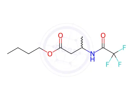 Chemical structure of 3-[(Trifluoroacetyl)amino]butyric acid butyl ester