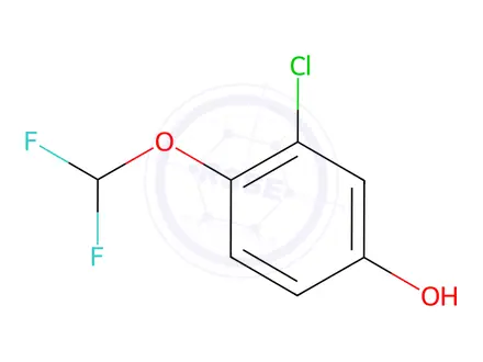 Chemical structure of 3-Chloro-4-(difluoromethoxy)phenol