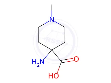 Chemical structure of 4-Amino-1-methylpiperidine-4-carboxylic acid