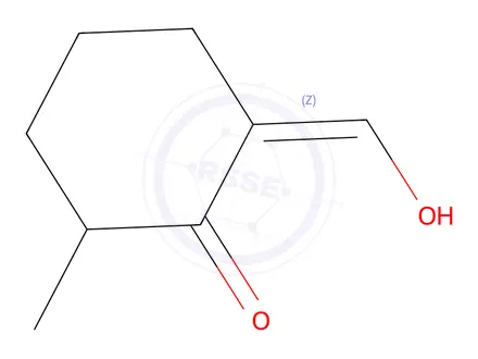 Chemical structure of 1-Cyclohexene-1-carboxaldehyde, 2-hydroxy-3-methyl-(9CI)