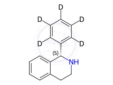 Chemical structure of (S)-1-Phenyl-1,2,3,4-tetrahydroisoquinoline-d5