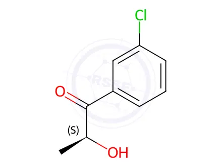 Chemical structure of (S)-1-(3-Chlorophenyl)-2-Hydroxy-1-Propanone