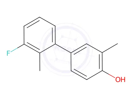 Chemical structure of 4-(3-Fluoro-2-methylphenyl)-2-methylphenol