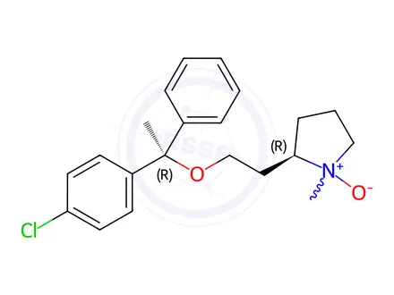 Chemical structure of Clemastine Fumarate Impurity 1 (Clemastine Fumarate EP Impurity A)