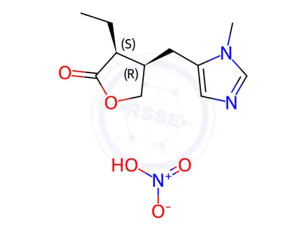 Chemical structure of Pilocarpine Nitrate
