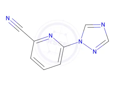 Chemical structure of 6-(1H-1,2,4-TRIAZOL-1-YL)PYRIDINE-2-CARBONITRILE
