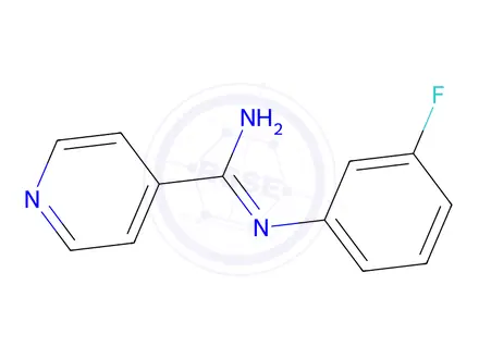 Chemical structure of N-(m-Fluorophenyl)isonicotinamidine