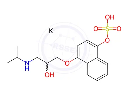 Chemical structure of 4-Hydroxy propranolol sulfate Potassium