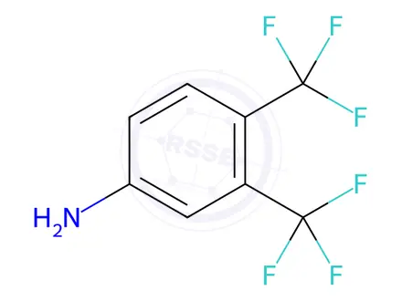Chemical structure of 3,4-Bis(trifluoromethyl)aniline